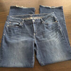 GAP Long and Lean Medium Indigo jeans size 16.